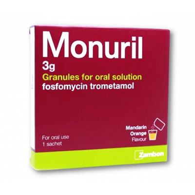 MONURIL 3 GM ( FOSFOMYCIN ) MANDARIN ORANGE FLAVOUR 1 SACHET